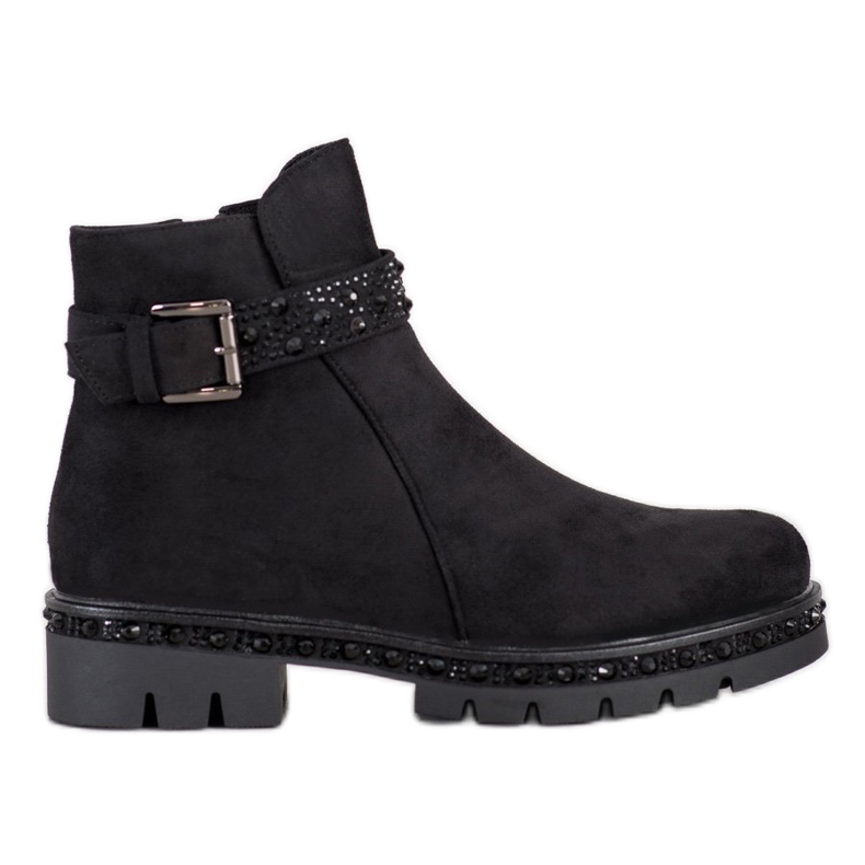 Bella Star Botas pretas com enfeites preto
