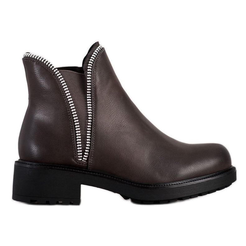 SHELOVET Botas chelsea elegantes cinza