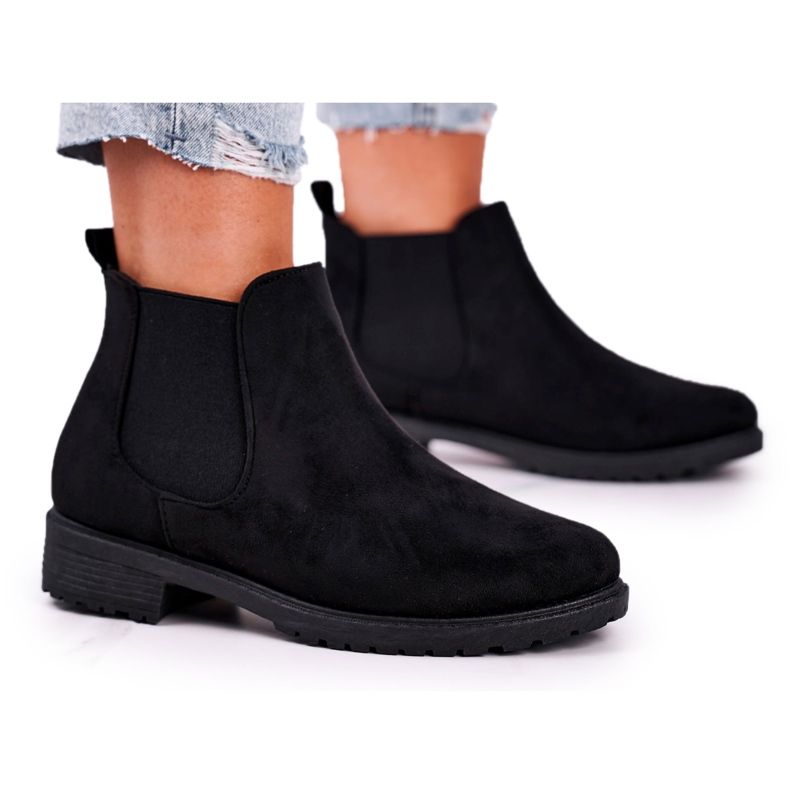 Botas pretas Shaggy pretas para mulheres preto