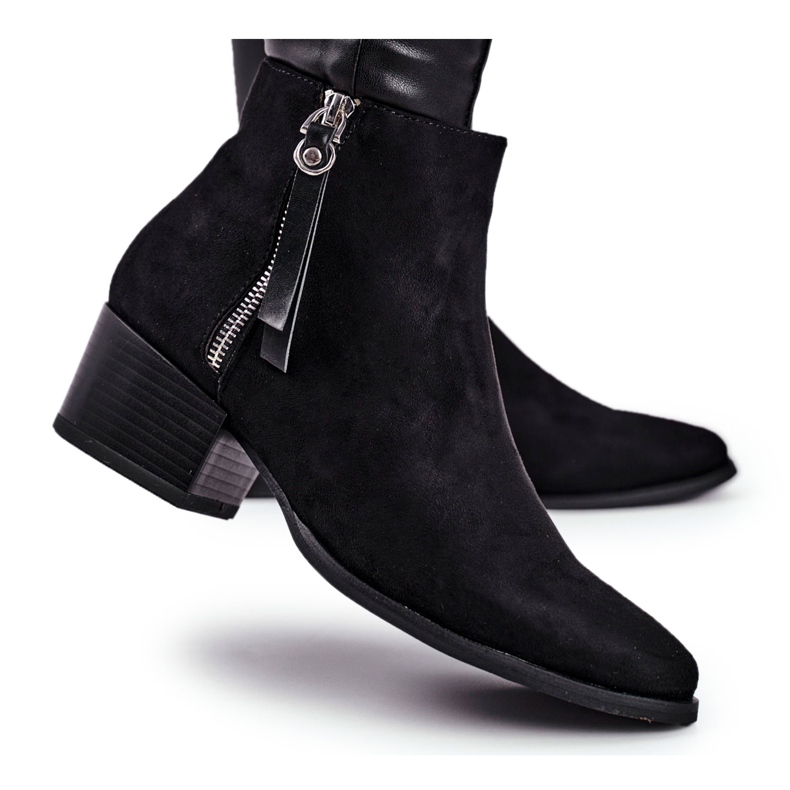 EVE Saltos altos isolados discretamente pretos para mulheres