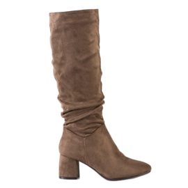 Flyfor Botas de camurça cáqui