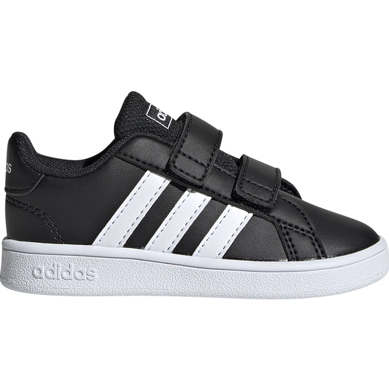 Sapatos infantis Adidas Grand Court I preto e branco EF0117