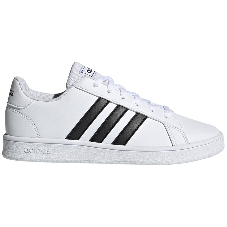Sapatos para crianças adidas Grand Court K branco e preto EF0103