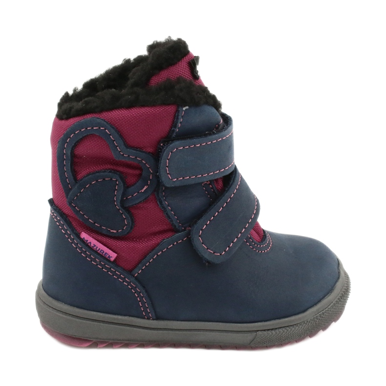 Botas botas com membrana TE-POR Mazurek 1351 M azul marinho rosa