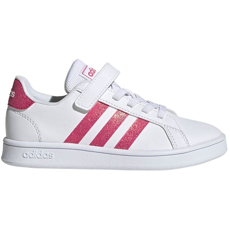 Calçados infantis Adidas Grand Court C EG3811 branco-rosa