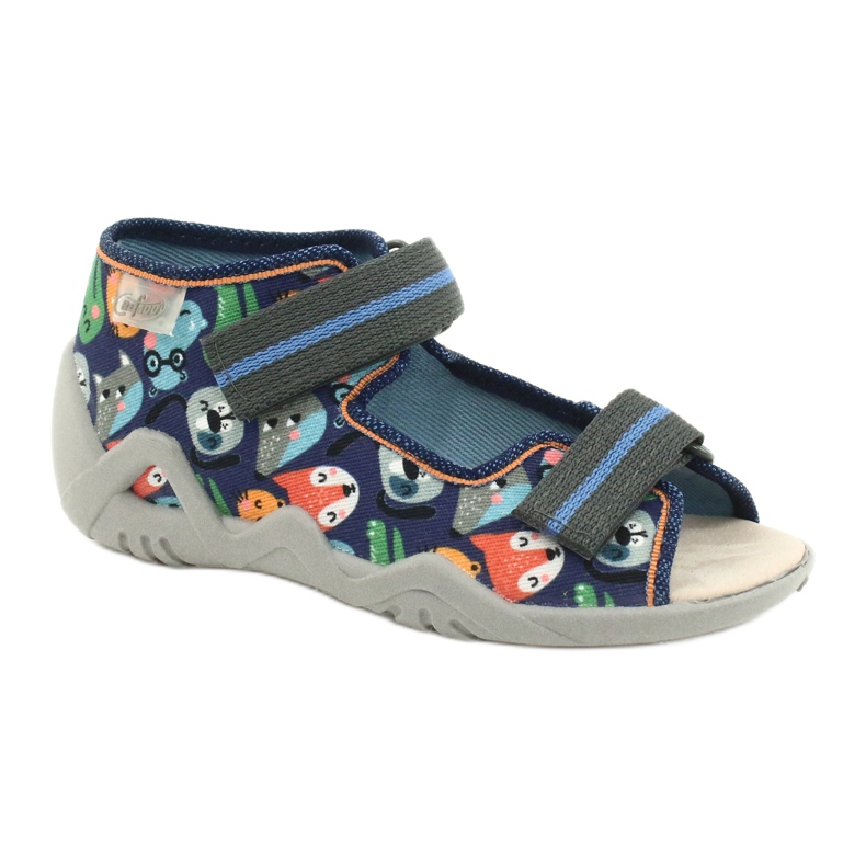 Calçado infantil amarelo Befado 350P013 azul cinza multicolorido