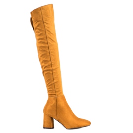 Sweet Shoes Botas Com Shank Largo amarelo Sweet Shoes Botas Com Shank Largo amarelo