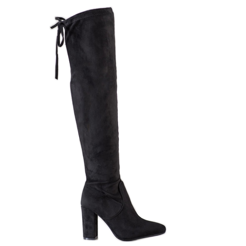 Wilady Botas altas em um poste preto Wilady Botas altas em um poste preto