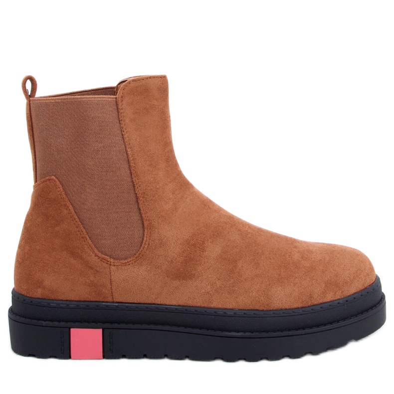 Botas Chelsea em camelo de sola alta NS139P Camel castanho