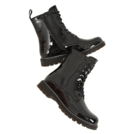 Jaquetas de martens lacadas pretas MS-1945 Preto