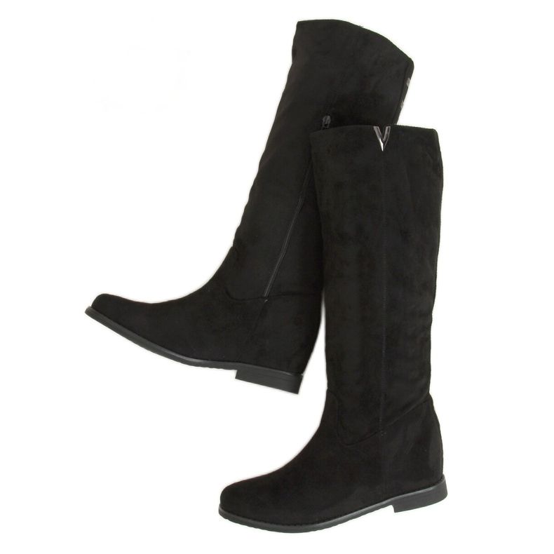 Botas pretas em salto oculto ST-11P Preto