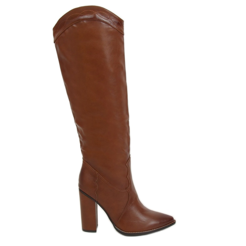 Botas com sotaque cowboy marrom RB81P Camel castanho