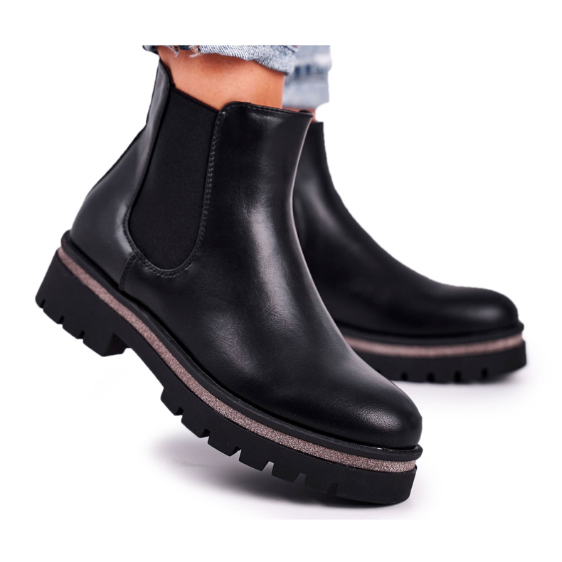 Botas pretas para mulheres. Botas Jodhpur, Stiletto pretas preto