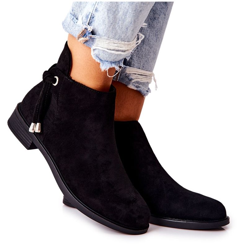 Botas pretas de camurça numero preto Botas pretas de camurça numero preto