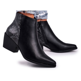 Botas femininas quente preta Meatown preto cinza