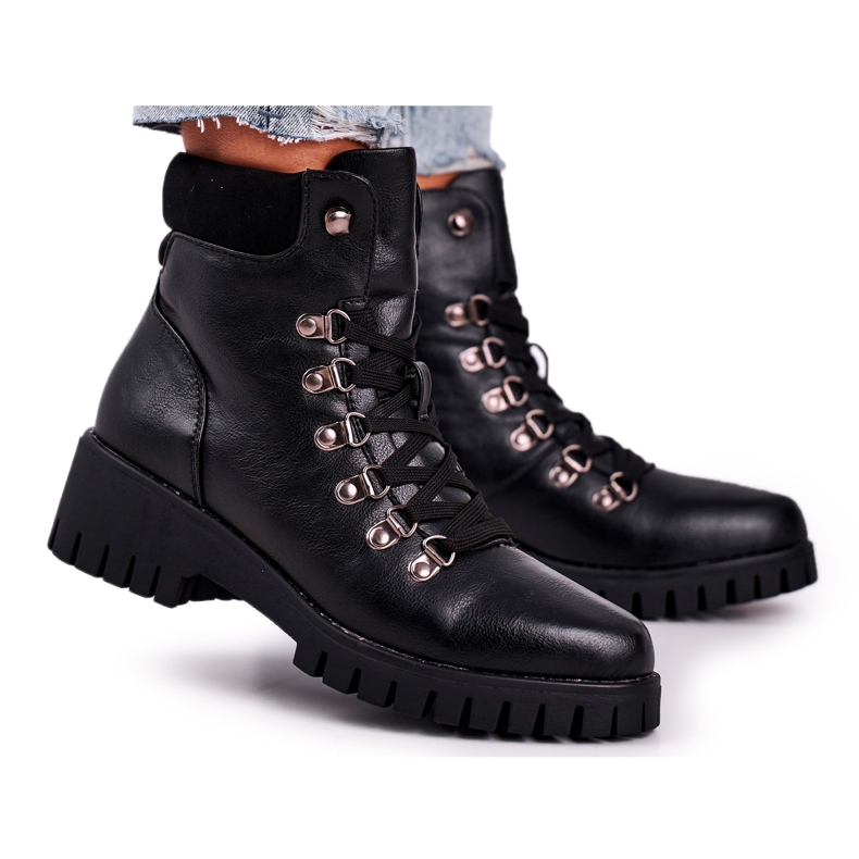 Botas de trabalhador femininas Black Endragon preto