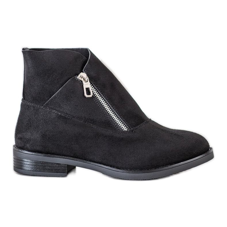 Gogo Botas elegantes com zíper preto