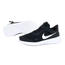 Sapato Nike Revolution 5 Flyease Psv Jr CQ4648-004 branco preto