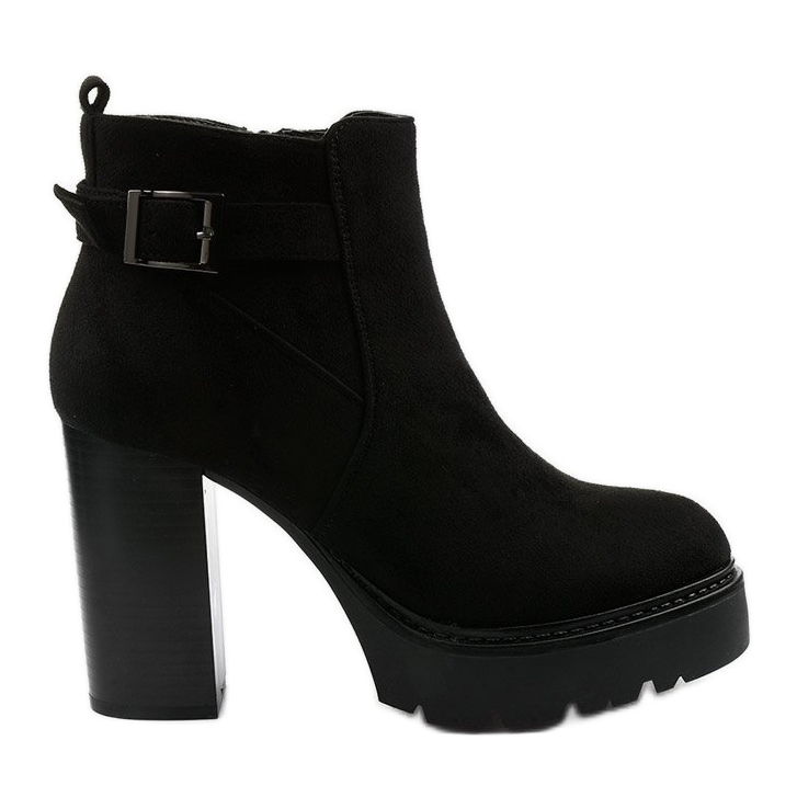 Botins pretos com zíper Tone Botins pretos com zíper Tone