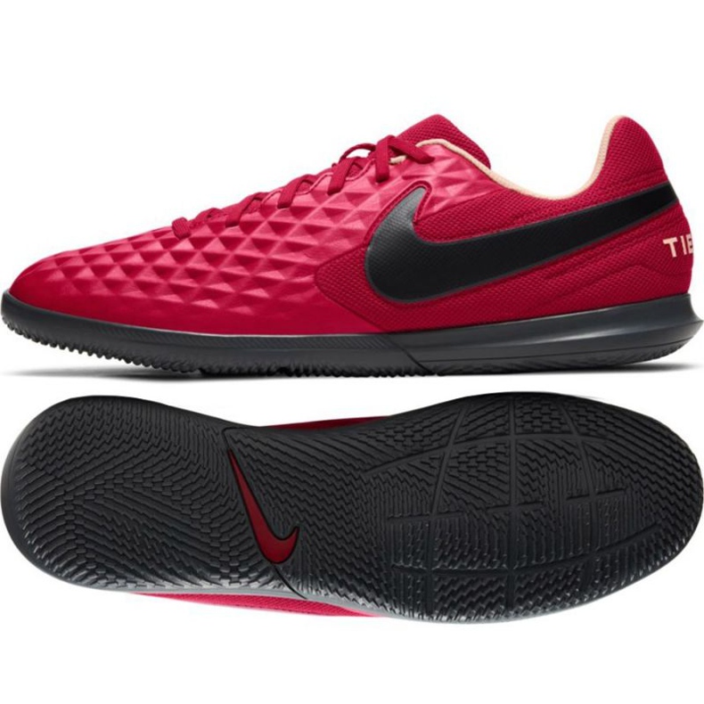 Chuteiras Nike Tiempo Legend 8 Club Ic M AT6110 608 vermelho laranjas e tintos