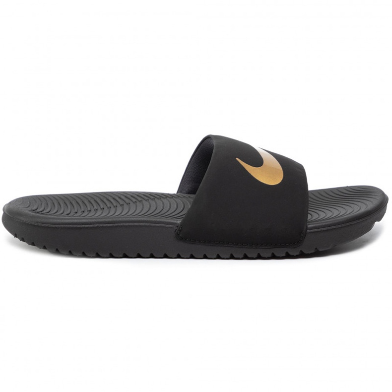 Chinelos Nike Kawa Slide (GS / PS) pretos para crianças 819 352 003