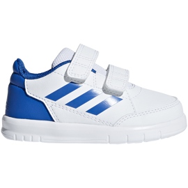 Sapatos infantis Adidas AltaSport Cf I branco e azul D96844