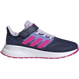 Calçado infantil Adidas Runfalcon C, azul marinho e rosa EG6148