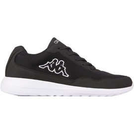 Sapatos masculinos Kappa Follow preto e branco 242495 1110