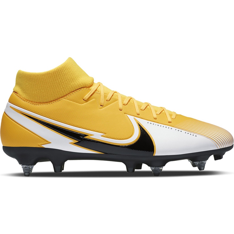 Chuteira Nike Mercurial Superfly 7 Academy Sg Pro Ac BQ9141 801 laranja amarelo