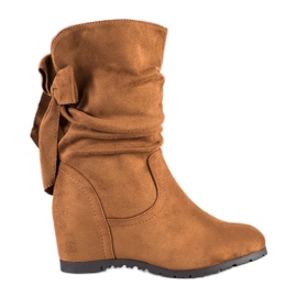 SHELOVET Botas de cano alto castanho
