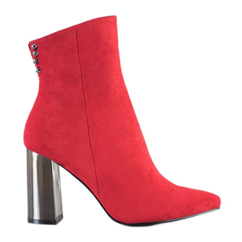 Janessa Botas elegantes no Spitz vermelho