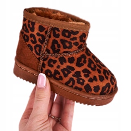 Botas de neve infantis quentes para crianças Pantherka Gooby marrom