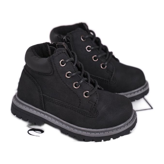 Apawwa Botas infantis pretas para meninos. Botas Moa preto