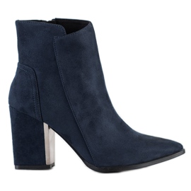 Corina Botas da moda azul marinho azul-marinho