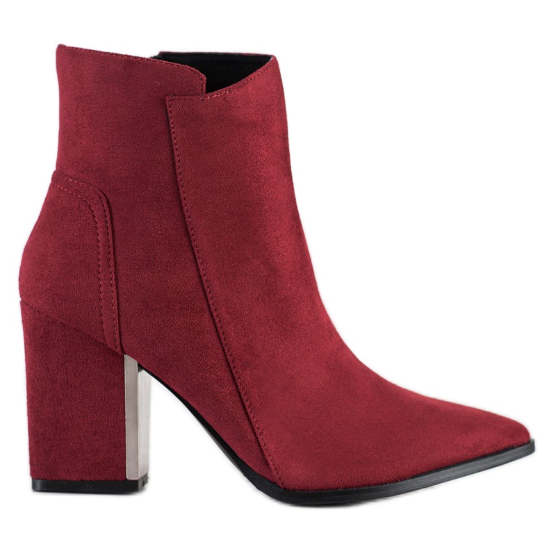Corina Borgonha Fashion Booties vermelho