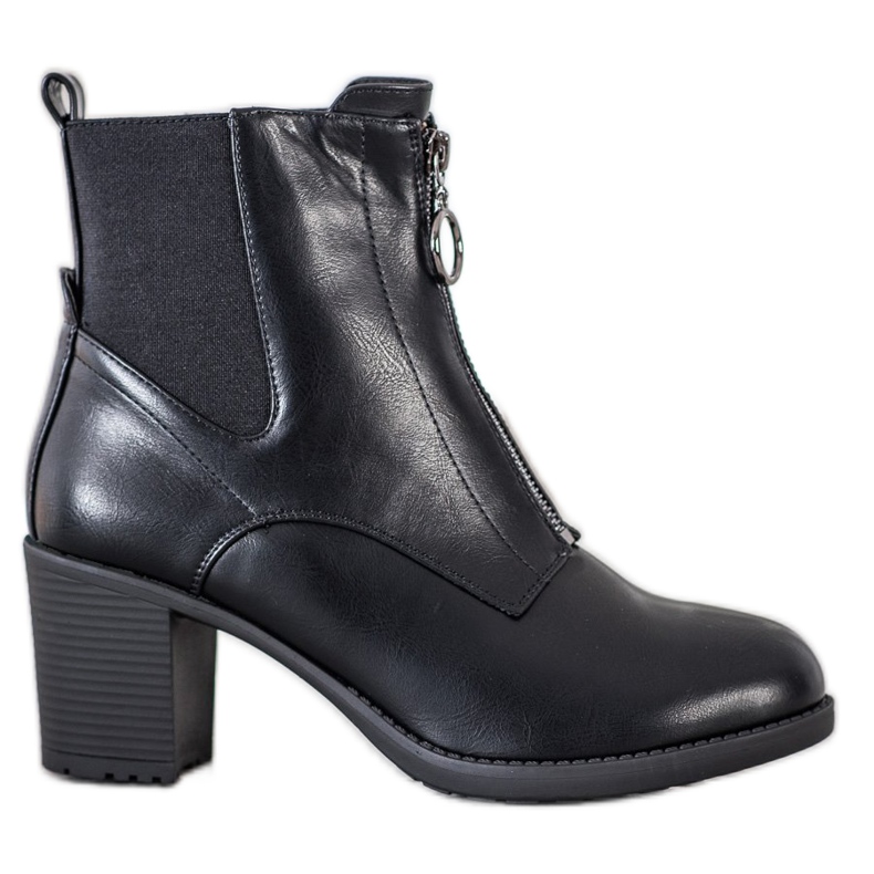 Gogo Botas quentes com zíper preto Gogo Botas quentes com zíper preto