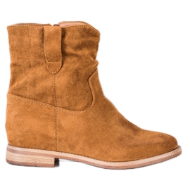 Seastar Botas de cowboy quentes na cunha marrom