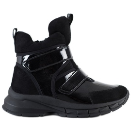 SHELOVET Botas de inverno com velcro preto