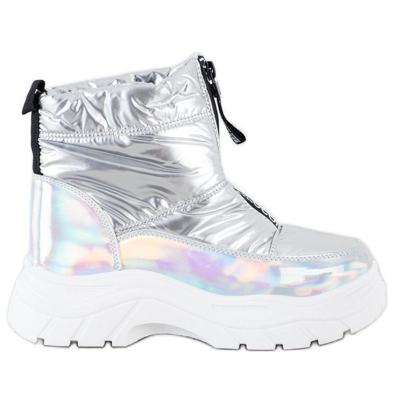 SHELOVET Botas de neve no controle deslizante prata