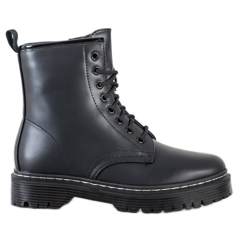 Weide Botas Quentes Com Couro Ecológico preto