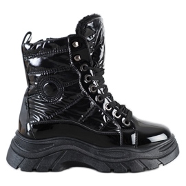 SHELOVET Trappers acolchoados da moda preto