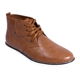 Sapatos de renda alta TL8900 Camel marrom