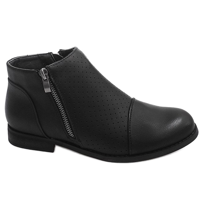 Botas Openwork com zíper H197 Preto