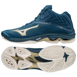 Tênis de voleibol Mizuno Wave Lightning Z6 Mid M V1GA200551 multicolorido, azul azul