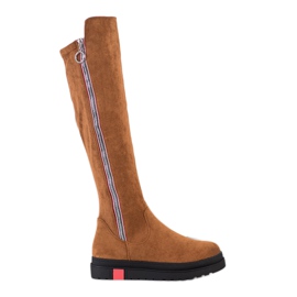 Seastar Botas com salto marrom amarelo