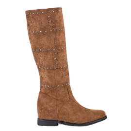 Seastar Botas de cunha marrom