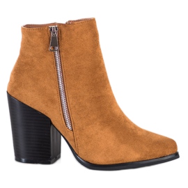 Marquiz Botas quentes com zíper decorativo bege amarelo