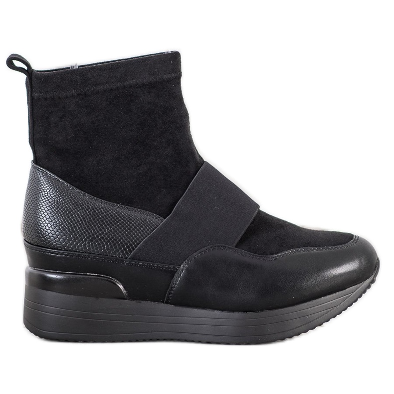 SHELOVET Botas deslizantes da moda preto