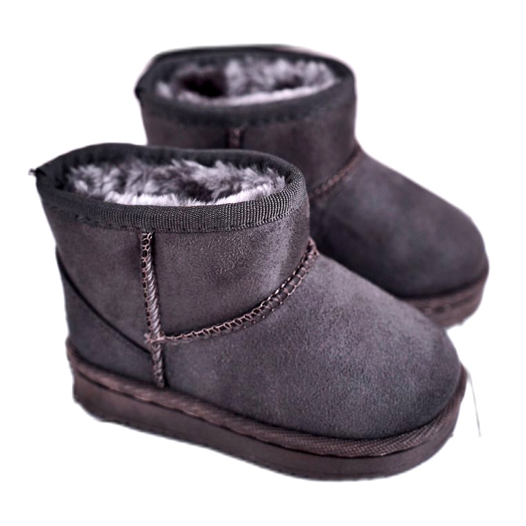 Botas de neve juvenis quentes para crianças Gooby cinza