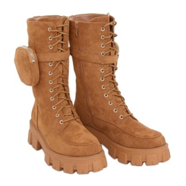 Camel NC1111 Botas de camelo com bolsa marrom multicolorido
